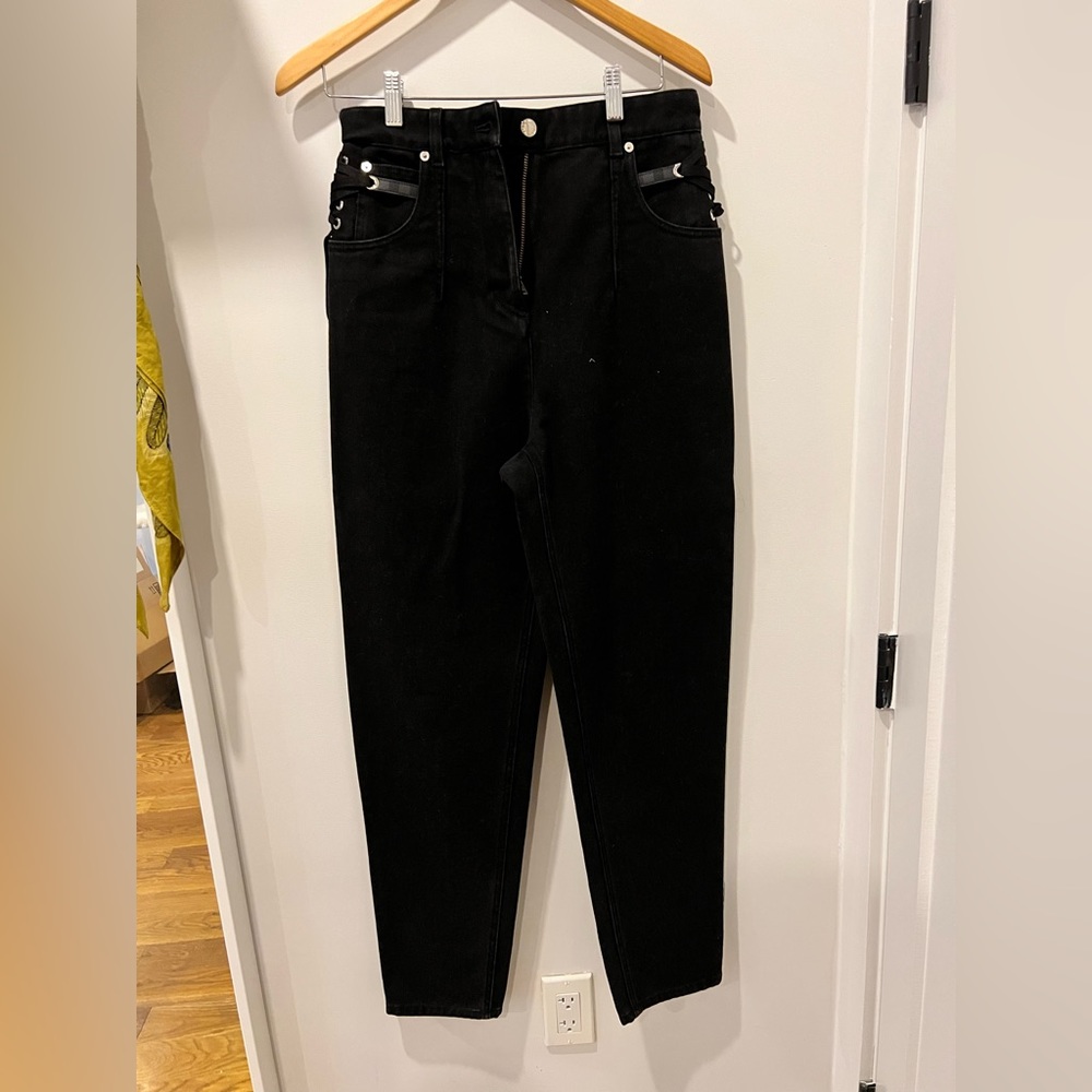 Louis Vuitton High Waist Black Jeans